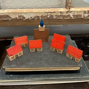 Vintage Erzgebirge Germany Wood Village